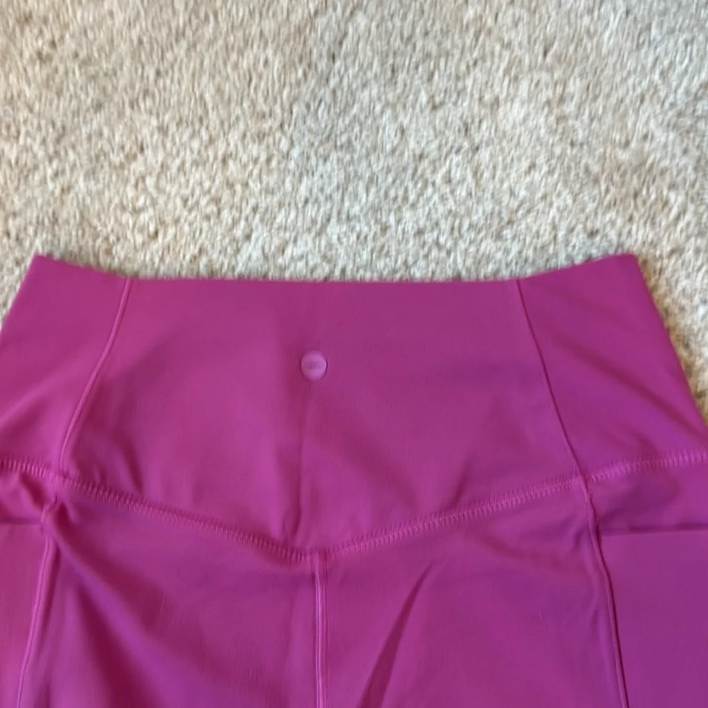Women's Pink High-Waisted Cropped Leggings, size small - Picture 3 of 6